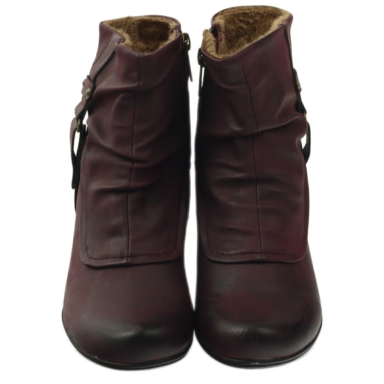 Botas marrom super confortáveis ​​Aloeloe multicolorido vermelho 3