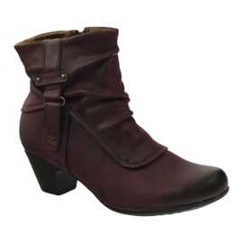 Botas marrom super confortáveis ​​Aloeloe multicolorido vermelho 1