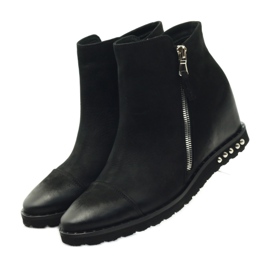 Botas Black Wedge Edeo 3137 preto 3