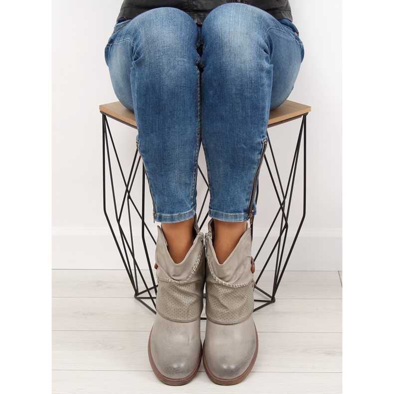 Botas cinza cinza para mulheres 640-PA cinza 1