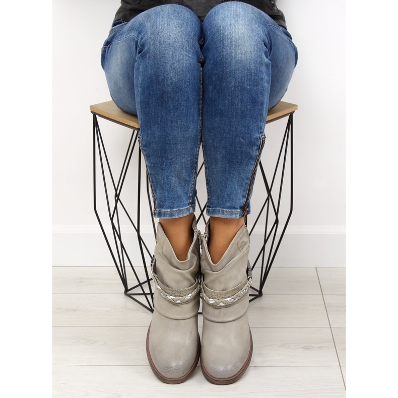 Botas cinza feminino cinza 815-PA cinza 1