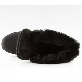 Botas pretas de madeira isoladas BL137P pretas preto 1