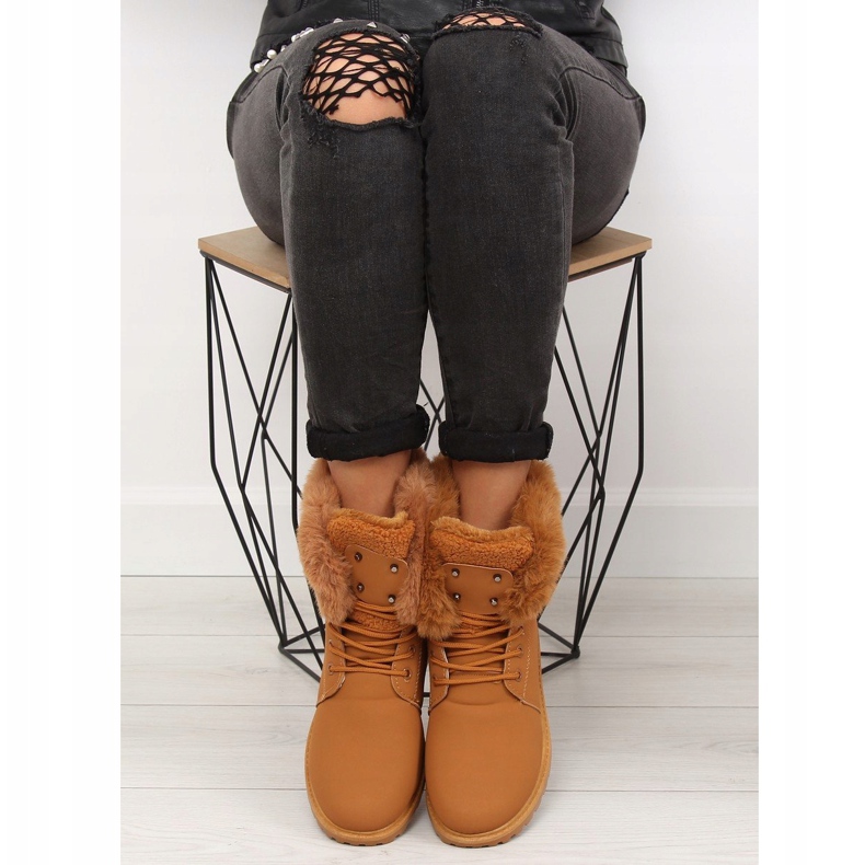 Botas de madeira camelo camelo BL137P marrom 2