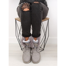 Botas de madeira, cinza isoladas BL137P cinza 2