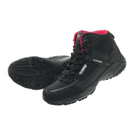 Sapatos de trekking DK 1751 pretos softshell vermelho 5
