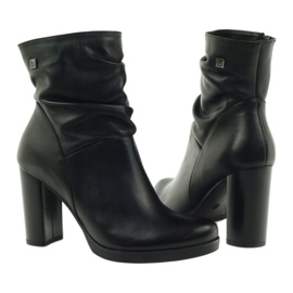 Botas em poste enrugadas Arka 7311 pretas preto 4
