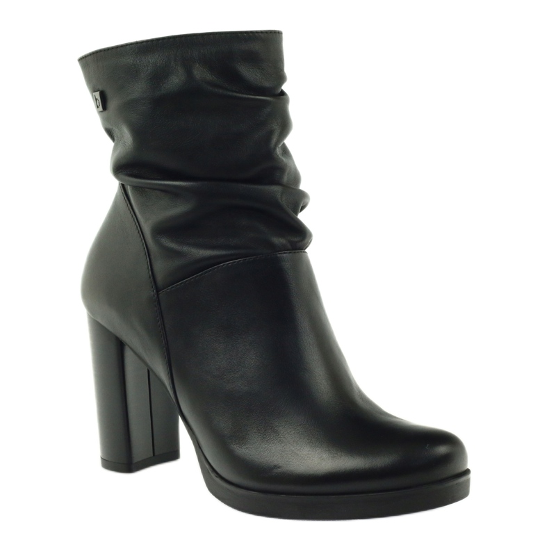 Botas em poste enrugadas Arka 7311 pretas preto 1
