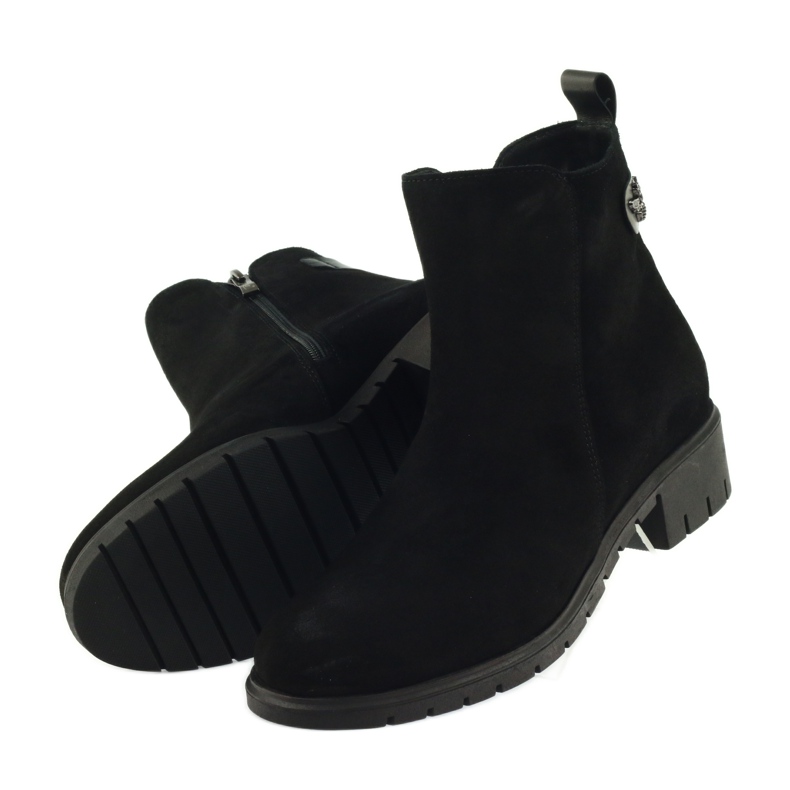 Botas de camurça com mosca Arka 7310 preto 4