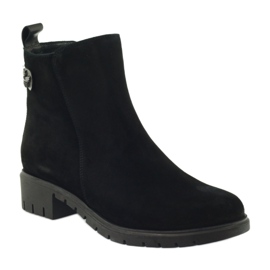 Botas de camurça com mosca Arka 7310 preto 1 Botas de camurça com mosca Arka 7310 preto 1