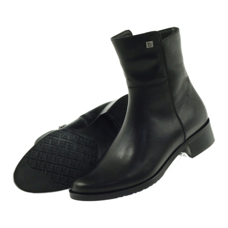 Botas de cano altas pretas Arka 7330 com zíper preto 4