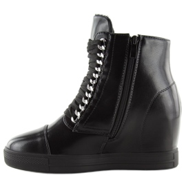 Botas pretas em salto oculto NC737 preto 1