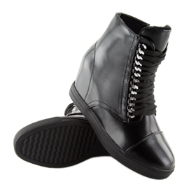 Botas pretas em salto oculto NC737 preto 2