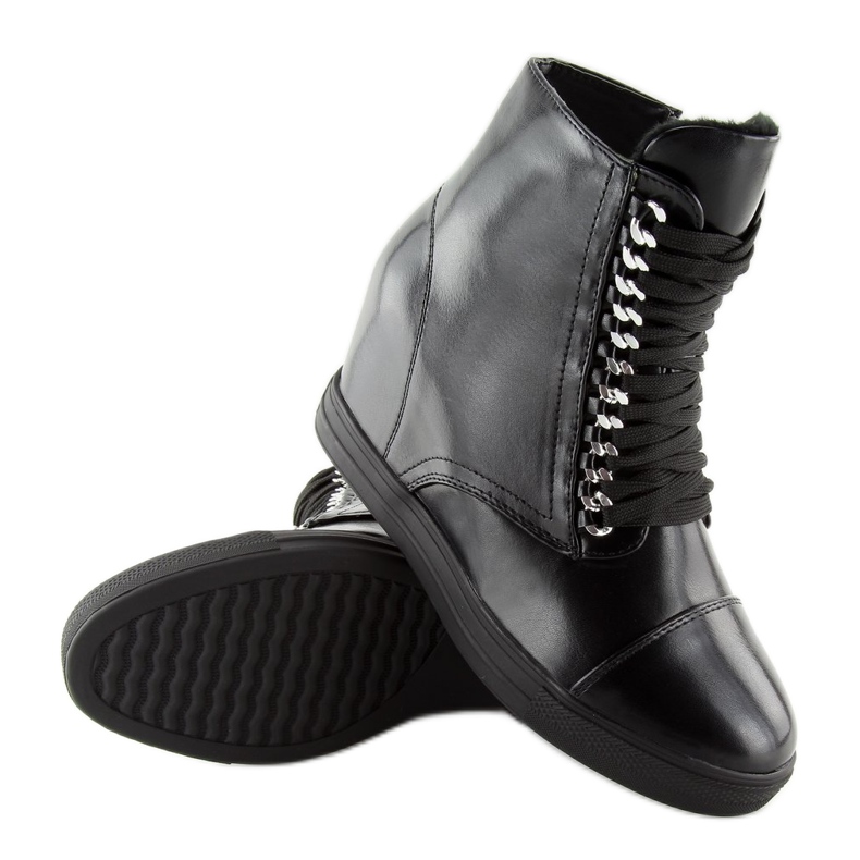 Botas pretas em salto oculto NC737 preto 2