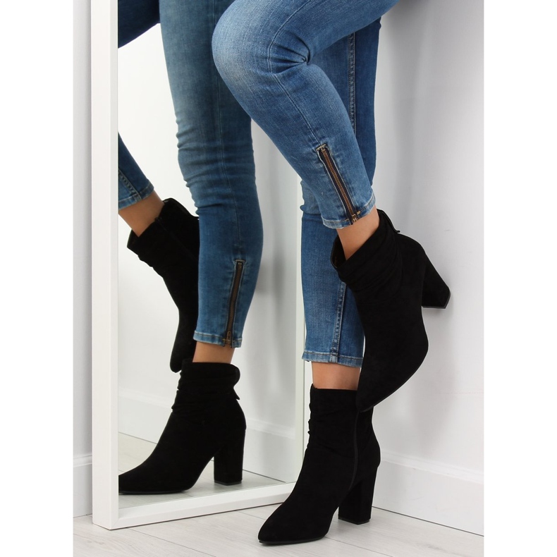 Botas pretas com salto largo NC781 Preto 1