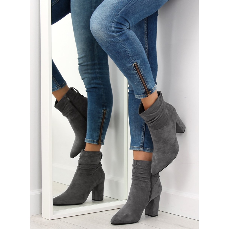 Botas cinza de salto largo cinza NC781 cinza 1