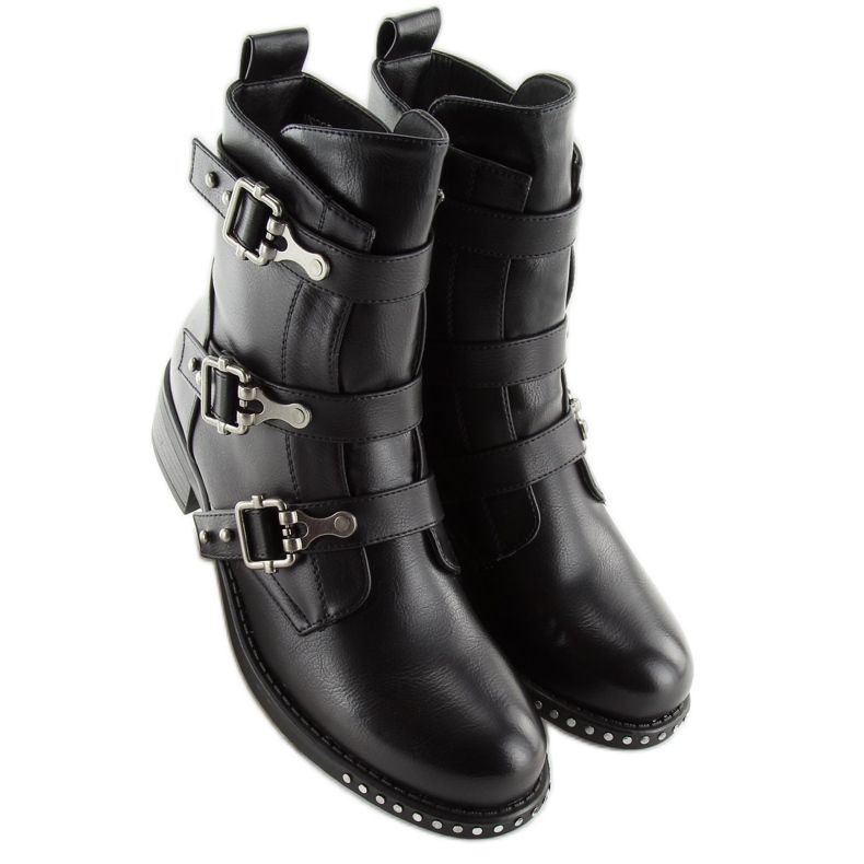 Botas militares pretas NS08P pretas preto 2