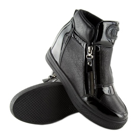 Tênis femininos negros R24-6 Preto 1