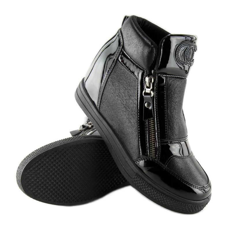 Tênis femininos negros R24-6 Preto 1