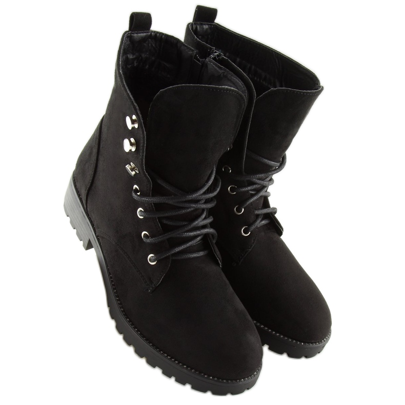 Trabalhadores de camurça preta NC698 Black preto 1