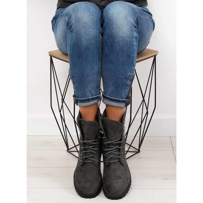 Trabalhadores de camurça cinza NC698 Gray 2