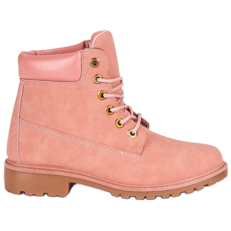 Botas de caminhada cor-de-rosa femininas 1