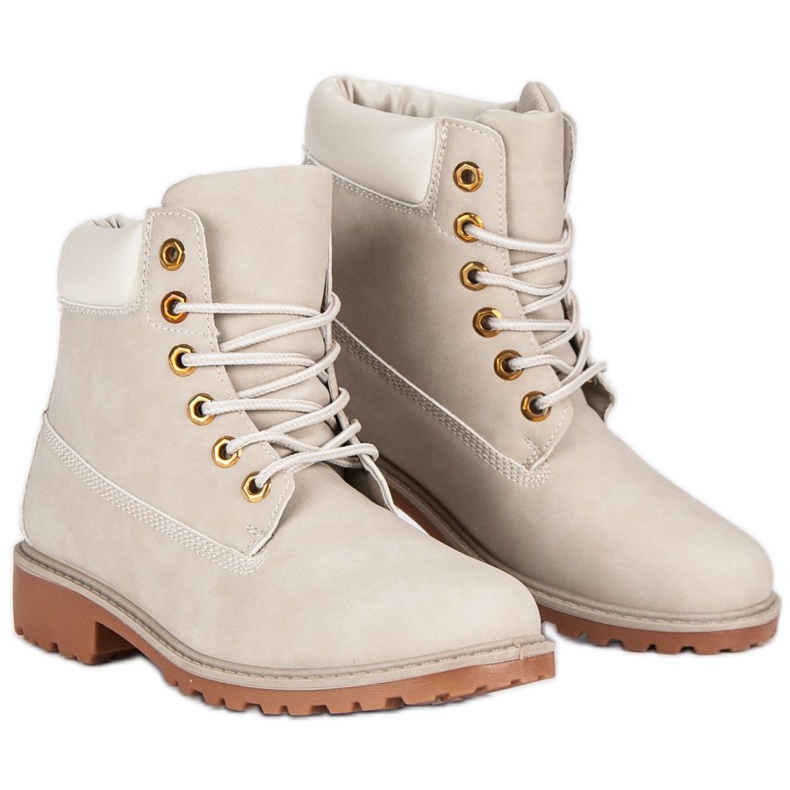 Botas de caminhada femininas bege 1