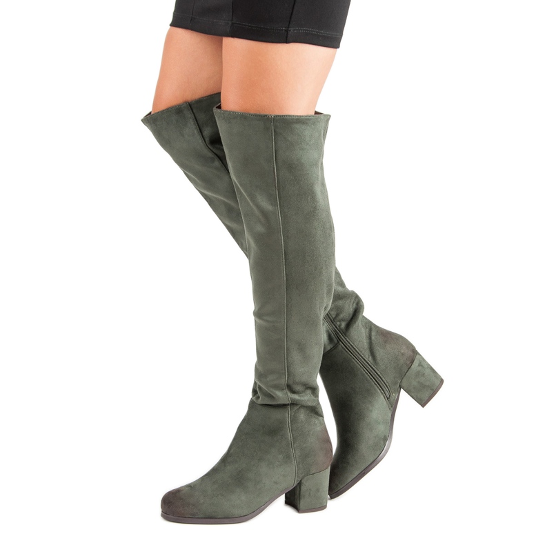 Botas acima do joelho da VINCEZA verde 1