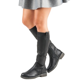 Super Me Botas femininas casuais preto 1