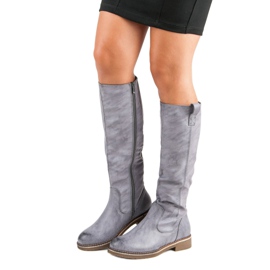 Super Me Botas femininas casuais azul 1