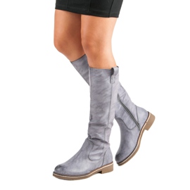 Super Me Botas femininas casuais azul 2