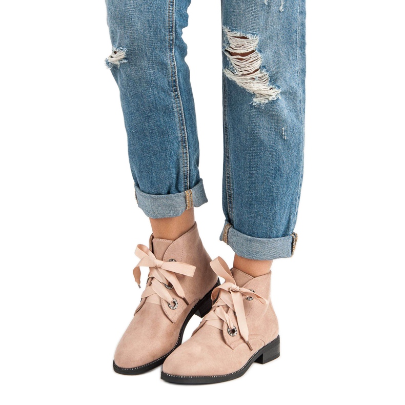 Seastar Botas de camurça amarradas castanho 1