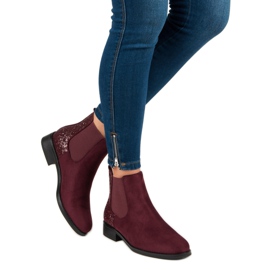 Seastar Botas jodhpur cor de vinho vermelho 2