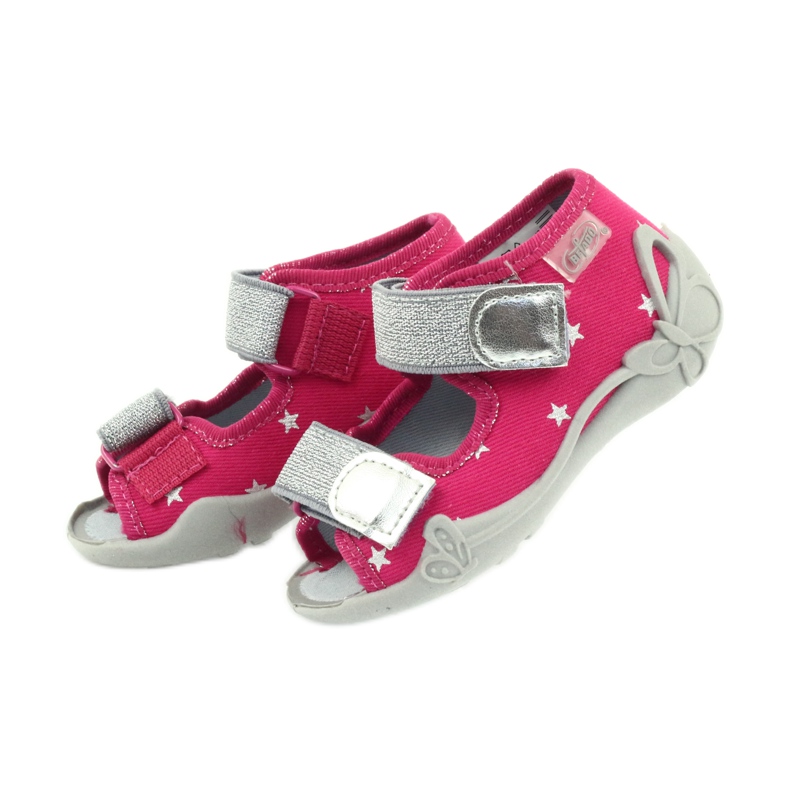 Sapatilhas de sandálias de calçado infantil Befado 242p085 cinza rosa 5
