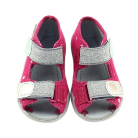 Sapatilhas de sandálias de calçado infantil Befado 242p085 cinza rosa 4