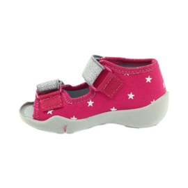Sapatilhas de sandálias de calçado infantil Befado 242p085 cinza rosa 2