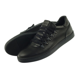 Pilpol Black Sports Leather Shoes PC051 preto 5