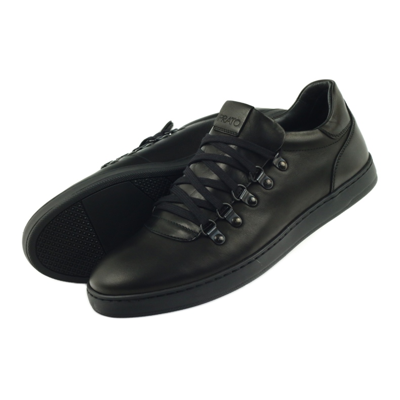 Pilpol Black Sports Leather Shoes PC051 preto 5