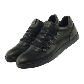 Pilpol Black Sports Leather Shoes PC051 preto 4
