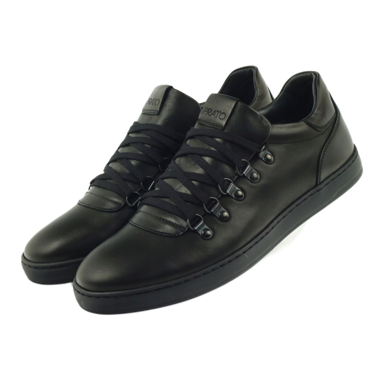 Pilpol Black Sports Leather Shoes PC051 preto 4