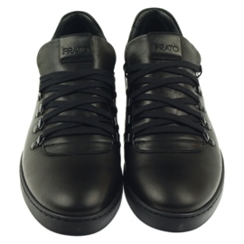 Pilpol Black Sports Leather Shoes PC051 preto 3