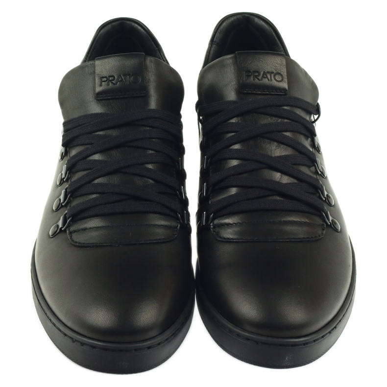 Pilpol Black Sports Leather Shoes PC051 preto 3