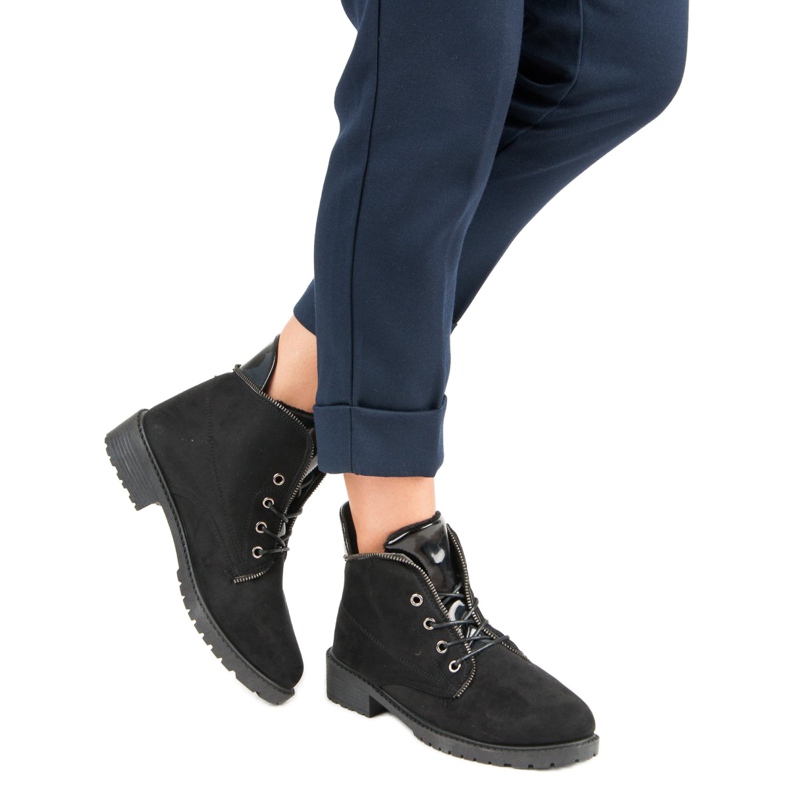 Balada Botas amarradas pretas preto 2