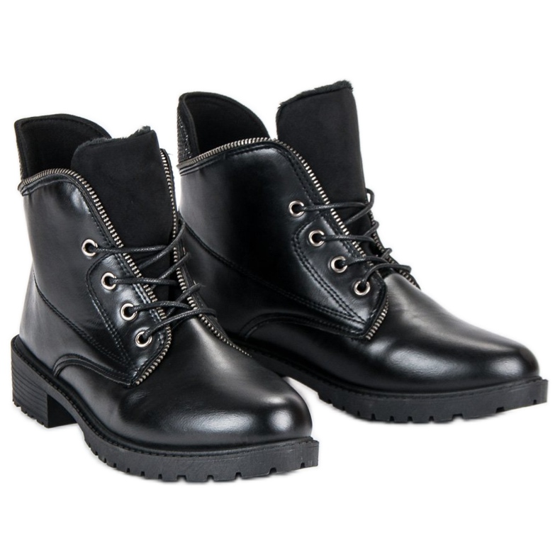 Balada Botas amarradas pretas preto 1