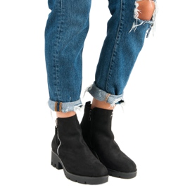 Seastar Botas pretas com zíper preto 1
