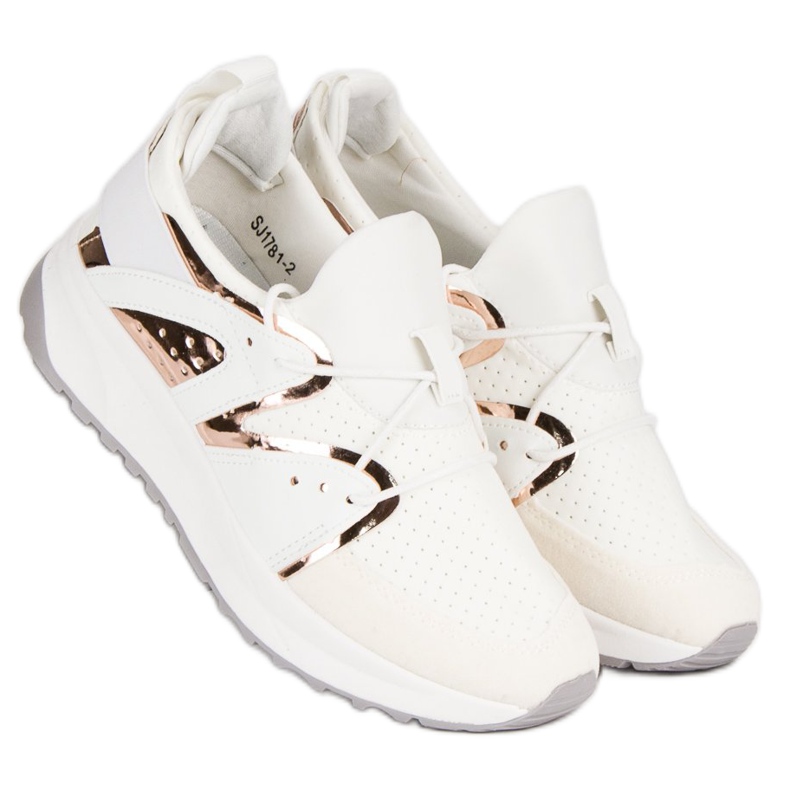 Sapatos esportivos elegantes branco 1