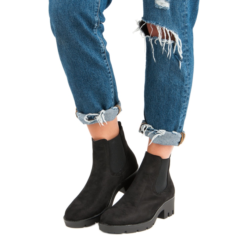 Seastar Botas Jodhpur de camurça preto 1