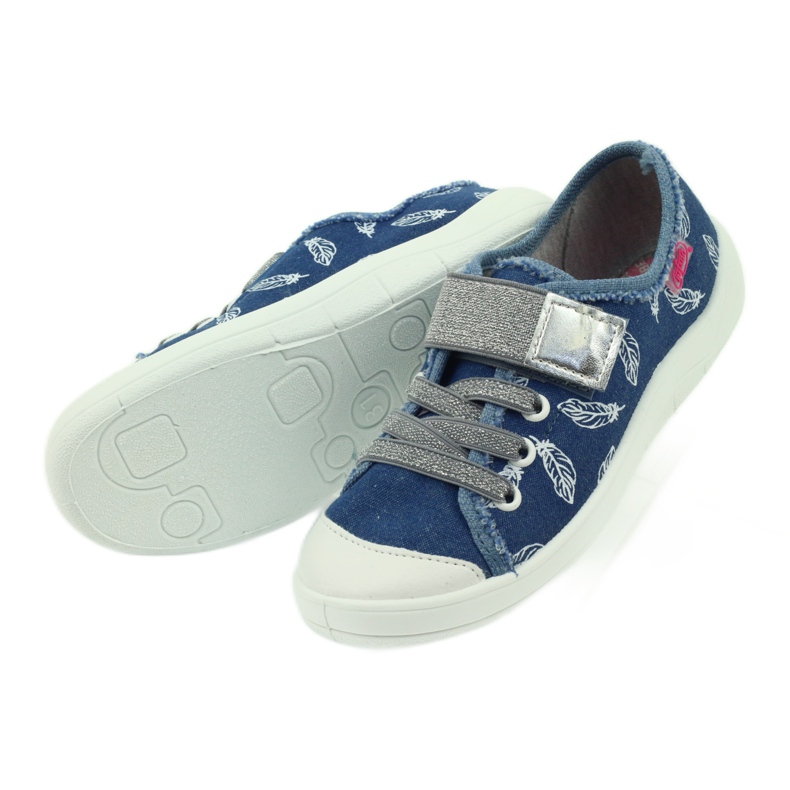 Sapatos infantis Befado, chinelos, tênis 251y111 branco azul cinza 5