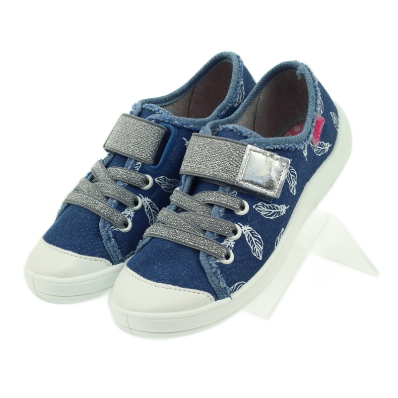 Sapatos infantis Befado, chinelos, tênis 251y111 branco azul cinza 4