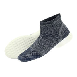 American Club Sapatos esportivos femininos 17044 azul marinho/prata 4