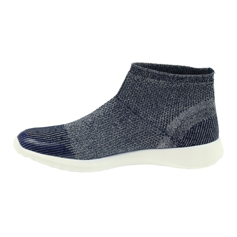 American Club Sapatos esportivos femininos 17044 azul marinho/prata 2